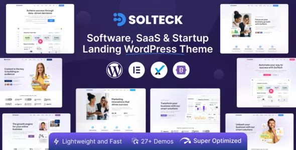 SolTeck - Software, Startup & SaaS Landing WordPress Theme v1.0.3