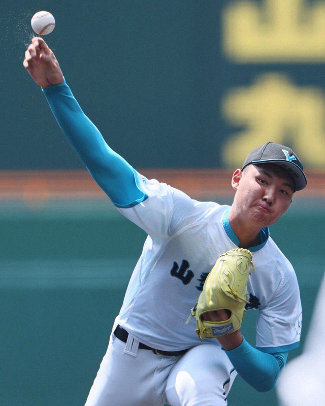 山梨学院・菰田が150キロをマーク　球場どよめく　夏の甲子園