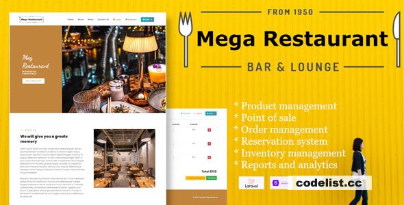 Mega Restaurant v1.0.0 - Restaurant management system