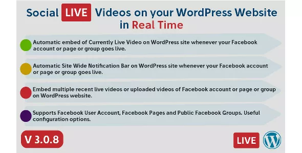 Facebook Live Video Auto Embed for WordPress v3.0.7