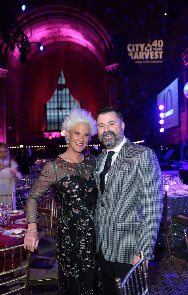 NEW YORK, NEW YORK - APRIL 25: Anne Burrell and Stuart Claxton attend as City Harvest Presents The 40th Anniversary Gala: House Of Harvest at Cipriani 42nd Street on April 25, 2023 in New York City. (Photo by Dimitrios Kambouris/Getty Images for City Harvest)