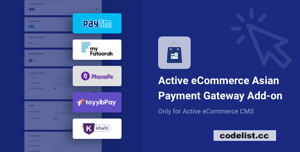 Active eCommerce Asian Payment Gateway Add-on v2.1