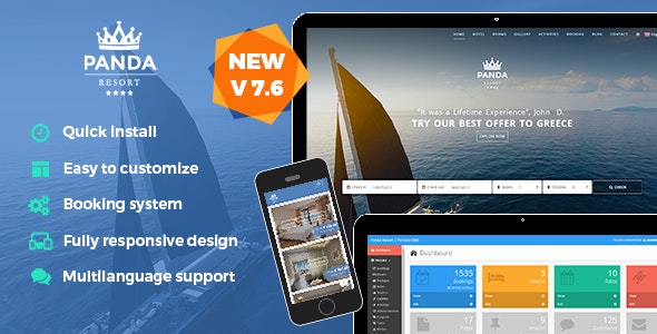 Panda Resort v7.6.1 - CMS for Single Hotel - Booking System Panda Resort v7.6.1 - CMS for Single Hotel - Booking System
