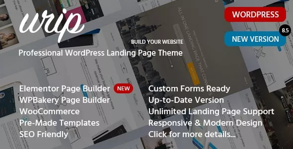 Urip - Landing Page WordPress Theme v8.6.3