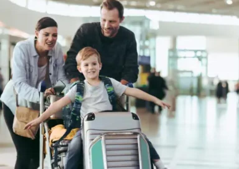 La familia estaba de viaje en España