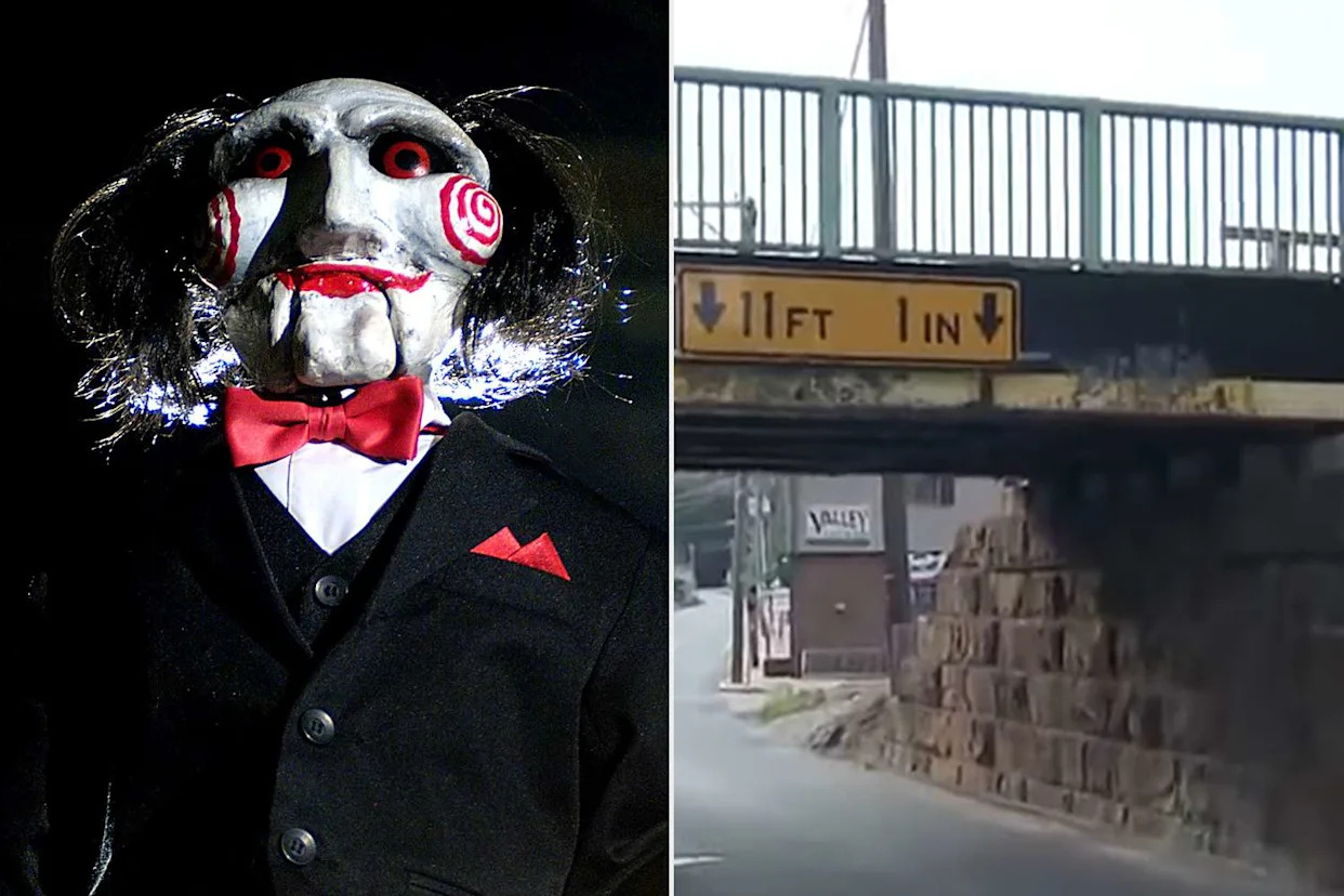 Creepy “Saw”-Themed Signs Appeared on a Bridge in Pennsylvania: ‘Maybe You’ll Fit, Maybe You Won’t’