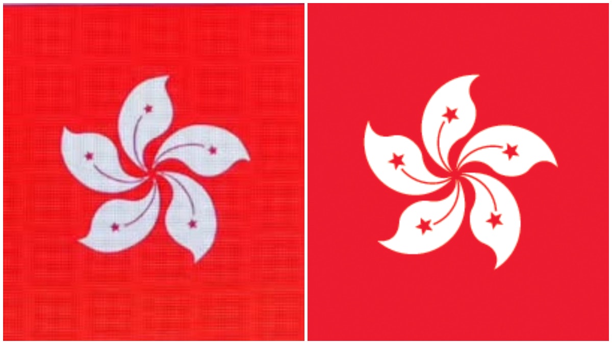 世界跳繩錦標賽｜疑香港區旗出錯　五角星較小、紫荊花瓣偏肥大