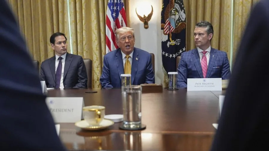 Watch live: Trump meets with Cabinet amid DC takeover, Fed fight