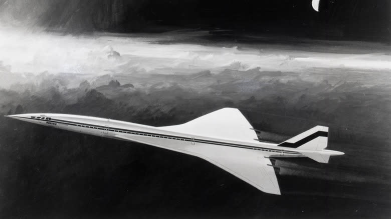 An artist's rendering of the Boeing 2707 SST