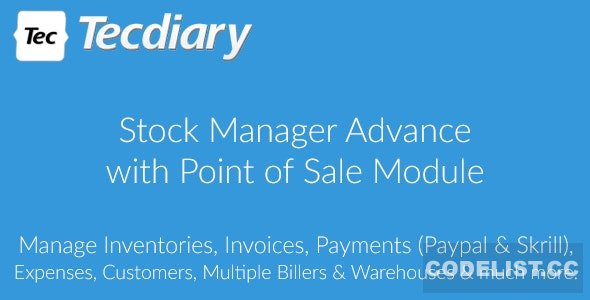Stock Manager Advance with Point of Sale Module v3.4.50