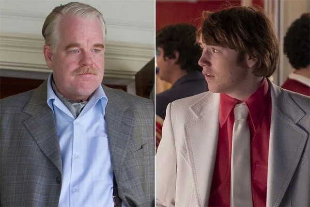 Phil Bray/TWC; Melinda Sue Gordon/MGM Philip Seymour Hoffman in 'The Master'; Cooper Hoffman in 'Licorice Pizza'