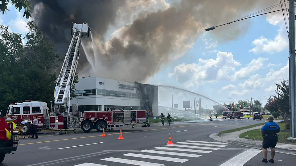 Dramatic video captures beach town explosion after hit-and-run crash, 4 firefighters injured