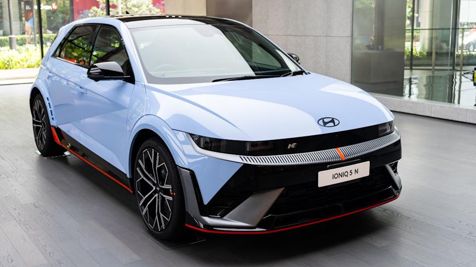 Hyundai IONIQ 5 N Electric Vehicle EV. Ioniq 5 N electric car. Ultra progressive electric hatchback