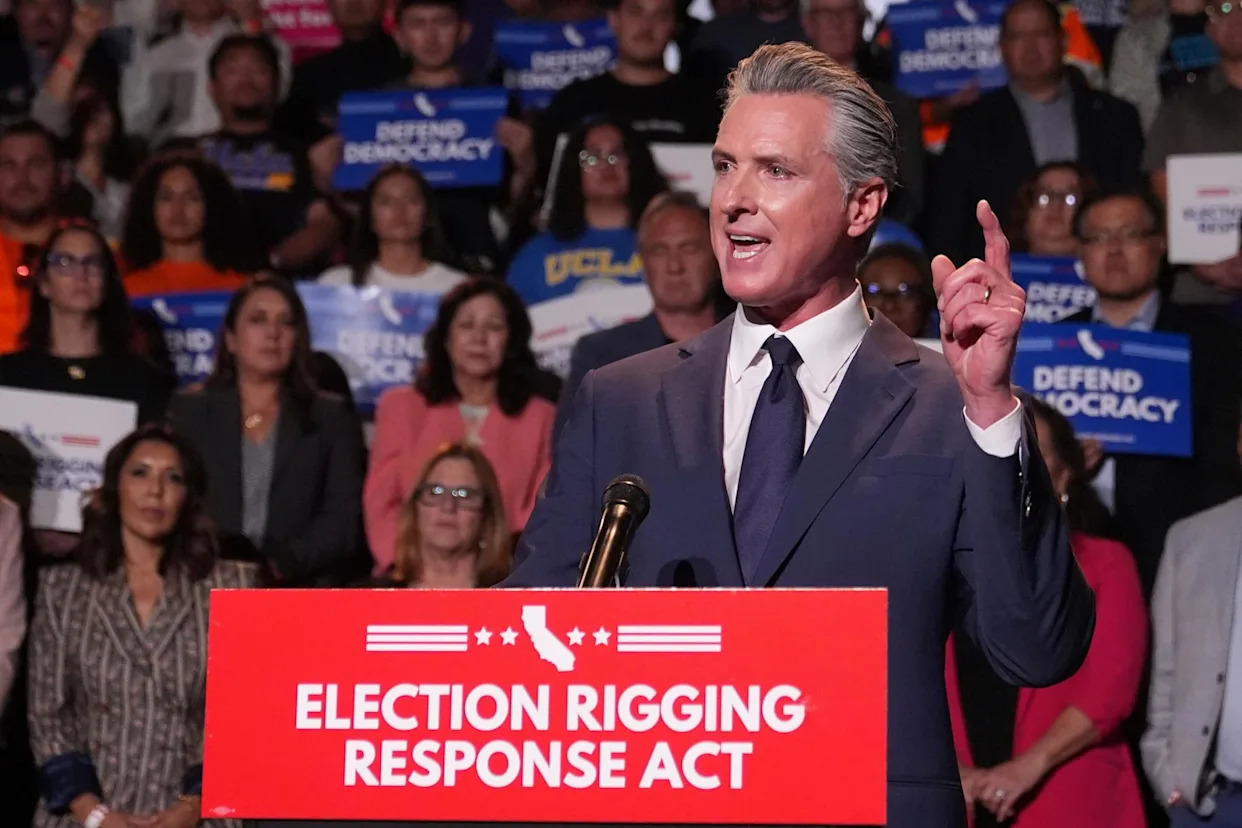 Gavin Newsom says California will move forward with map redrawing plan in response to Texas effort