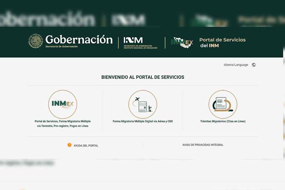 Portal de Servicio del INM citas migración