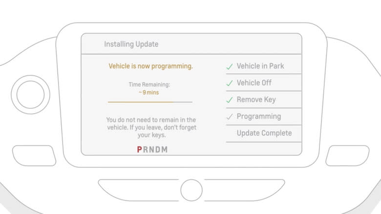 Chevy vehicle update in progress