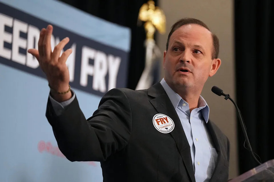 South Carolina Attorney General Alan Wilson speaks on Aug. 18, 2025, in Myrtle Beach. (Meg Kinnard / AP)