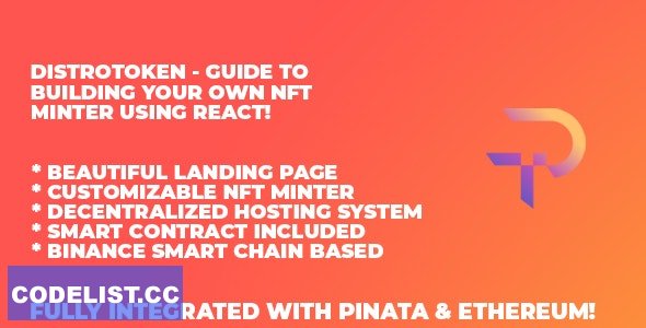DistroToken v1.0 - NFT Minter In React (Binance Version)