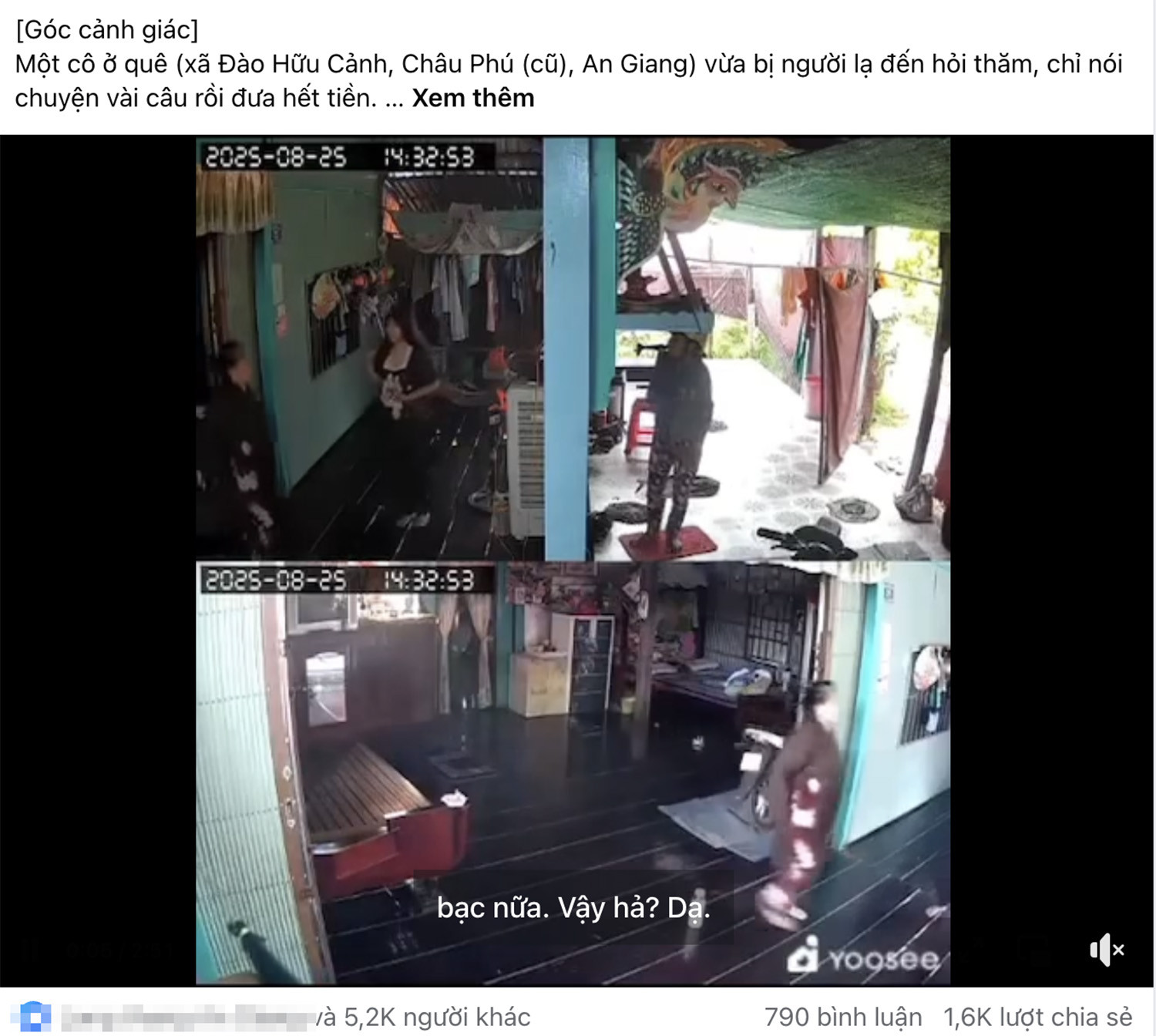 Thực hư clip người lạ đến nhà hỏi thăm, 'nói chuyện vài câu mất tiền triệu'