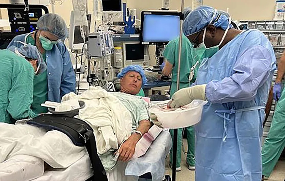 Courtesy of Northwestern Medicine - PHOTO: Brad Szczecinski underwent an awake kidney transplant surgery at Northwestern Memorial Hospital in Chicago.