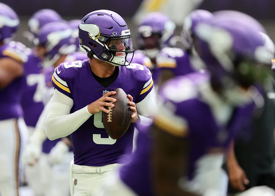 J.J. McCarthy takes over as the Minnesota Vikings' starting quarterback this season. (Photo by Adam Bettcher/Getty Images)
