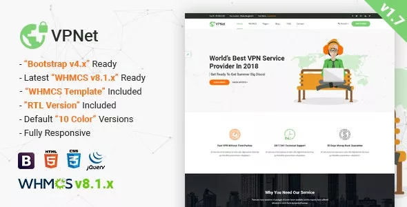 VPNet - Multipurpose VPN and Cloud Service Template with WHMCS v1.7