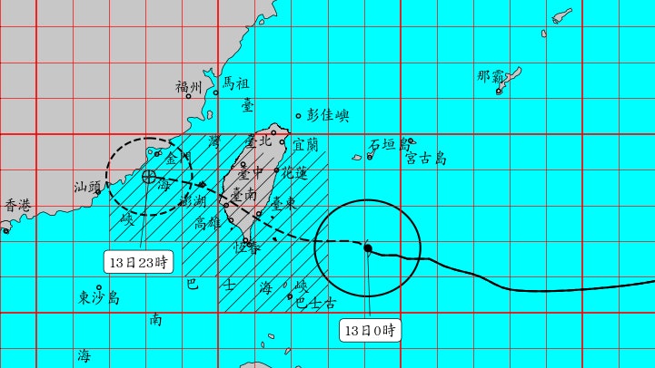 颱風楊柳｜料今日中午台東登陸　或最快夜間於廈門至汕頭再次登陸