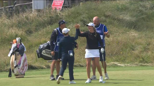 Mimi Rhodes banks in a wild hole-in-one at the Women’s British Open
