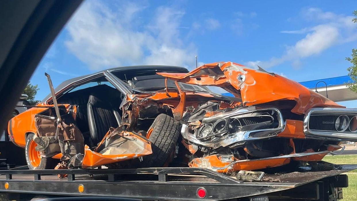 Classic Dodge Super Bee Wrecks After Throttle Sticks