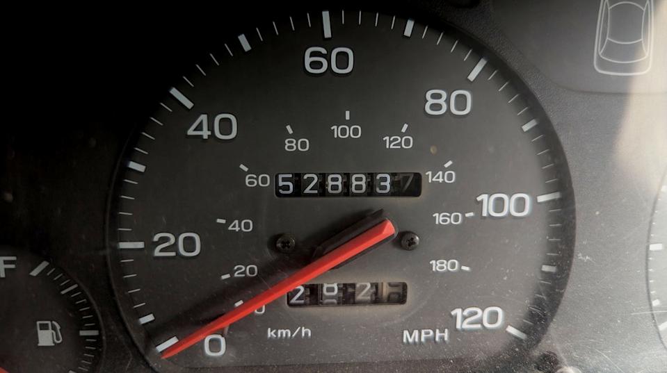 1998 subaru legacy outback wagon with 500k miles in colorado junkyard