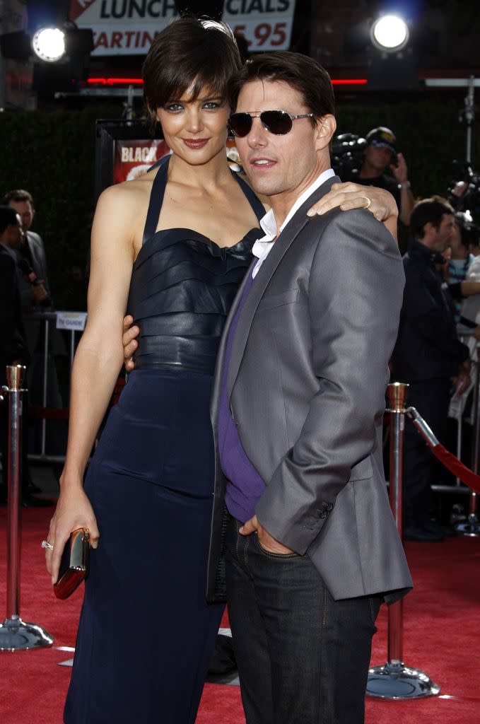 Katie Holmes y Tom Cruise en la premiere de