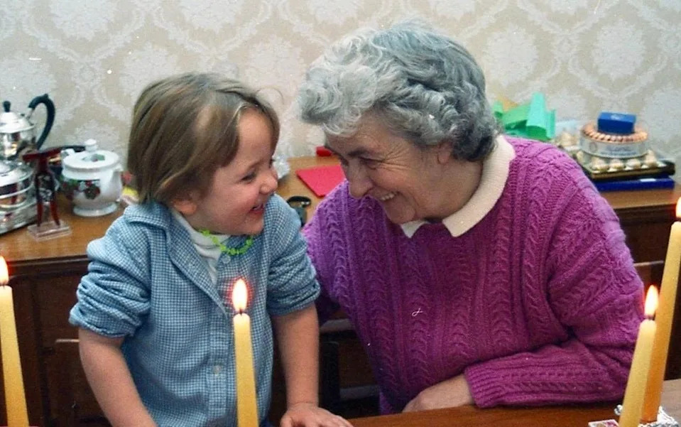 Kirstie Lumley as a child with her grandmother Pearl Henderson