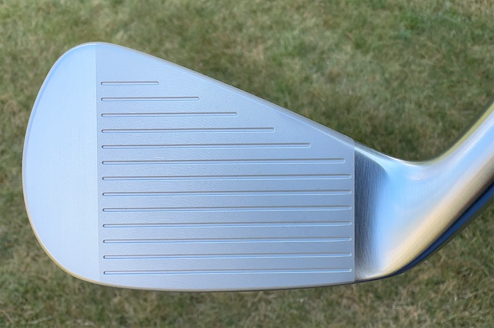 The TaylorMade P·7CB has a machined face area and grooves. (David Dusek/Golfweek)