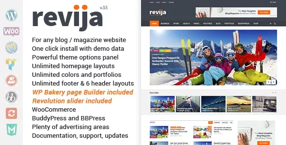 Revija - Blog & Magazine WordPress Theme v3.5