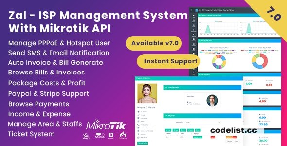 Zal v7.0 - ISP Management System With Mikrotik API - nulled