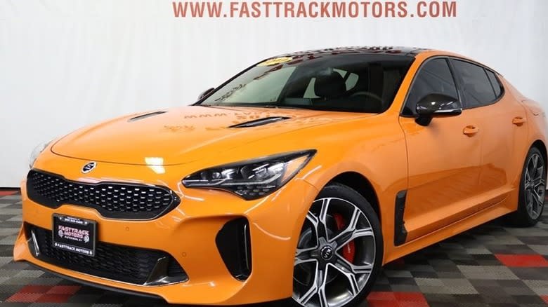 Orange Kia Stinger GTS