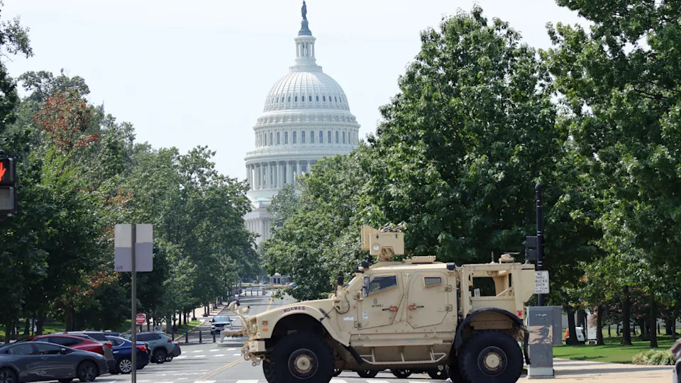 National Guard truck near Capitol Building