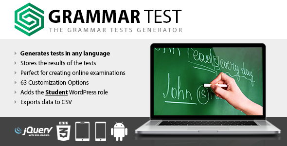 Grammar Test v1.15 - Premium Plugin Grammar Test v1.15 - Premium Plugin