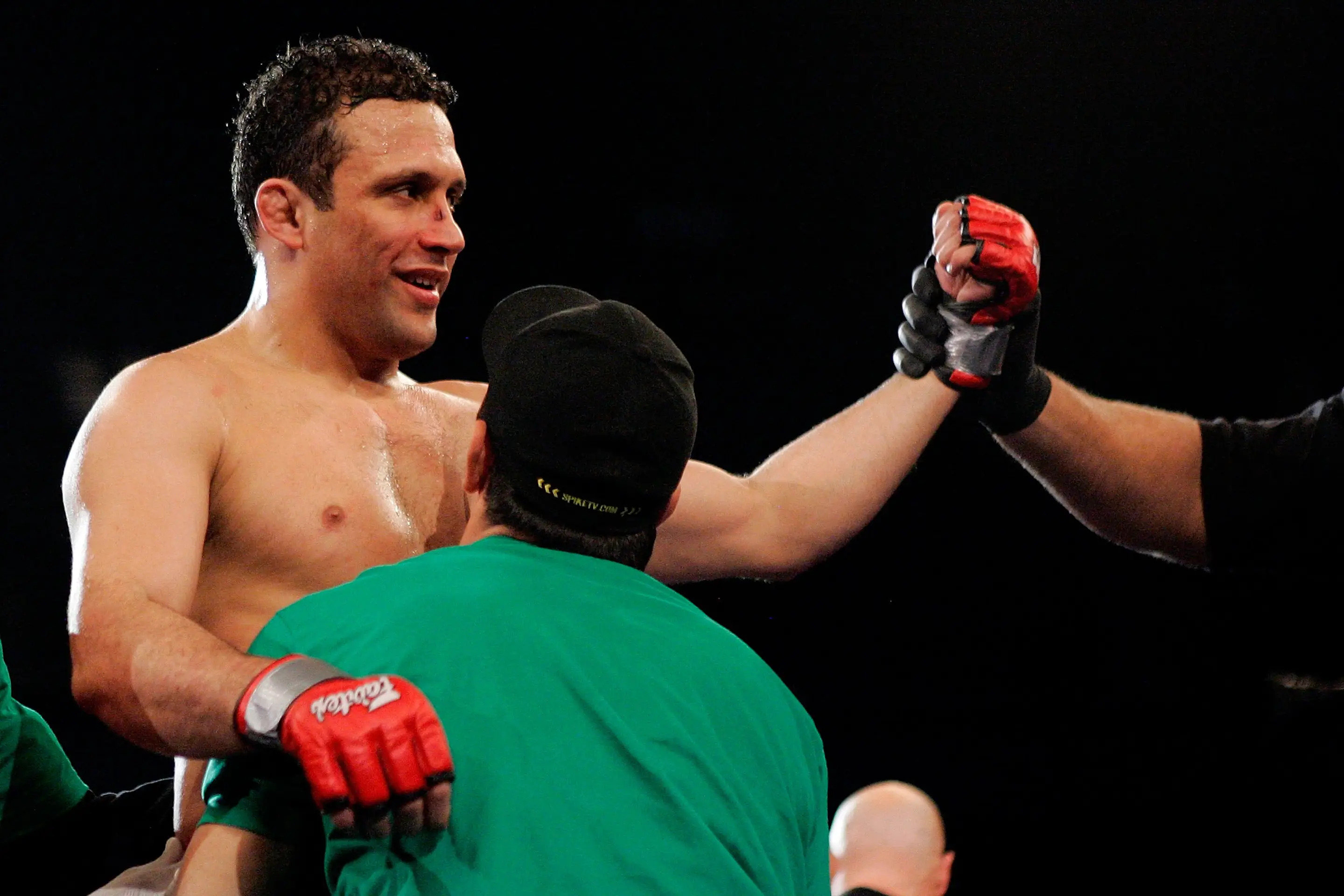 UNCASVILLE, CT - DECEMBER 29: Renzo Gracie (L) celebrates defeating Carlos Newton during the International Fight League World Team Championship Final at the Mohegan Sun Arena on December 29, 2006 in Uncasville, Connecticut. (Photo by Brian Bahr/Getty Images for IFL)