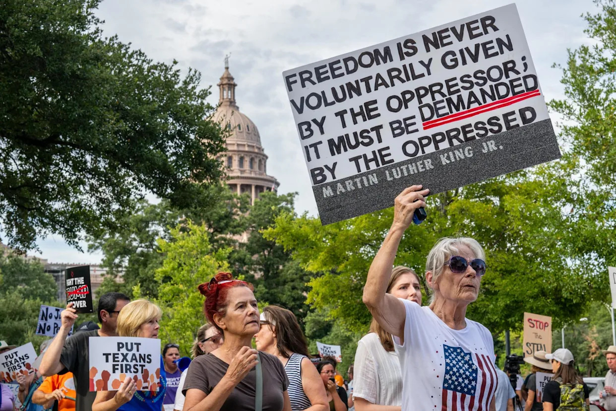 Texas governor Greg Abbott sues to oust Democrat from office as showdown escalates