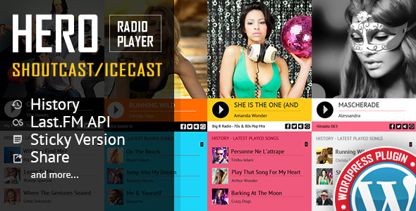 Hero v3.4 - Shoutcast and Icecast Radio Player