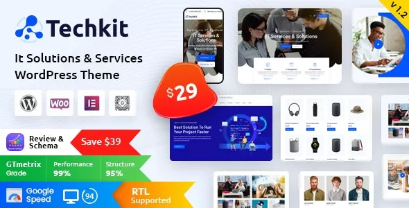 Techkit - Technology & IT Solutions WordPress Theme v1.4