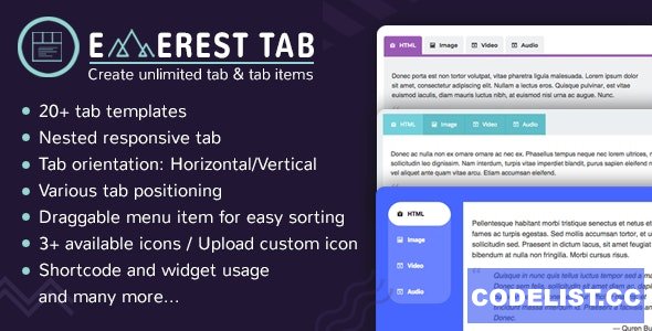 Everest Tab v1.1.8 - Responsive Tab Plugin For WordPress
