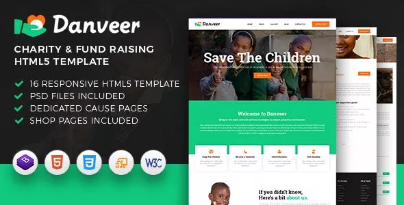 Danveer - Charity & Fund Raising Responsive HTML5 Template