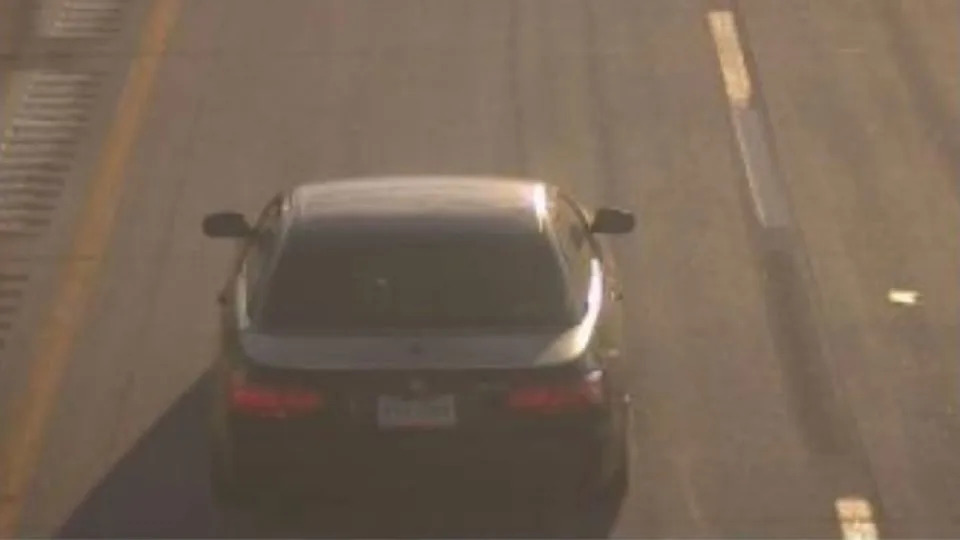 An image captured by a license plate reader owned by Nebraska State Patrol captures Tamura's BMW driving eastbound on Interstate 80 on July 27 at 6:45 a.m. MDT. - Obtained by CNN