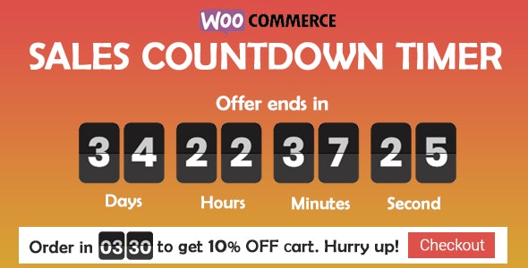 Checkout Countdown v1.0.1.3 - Sales Countdown Timer for WooCommerce and WordPress