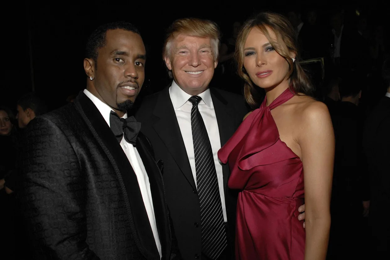 <span>Sean ‘Diddy’ Combs, Donald Trump and Melania Trump on 6 February 2008 in New York City.</span><span>Photograph: Patrick McMullan/Getty Images</span>