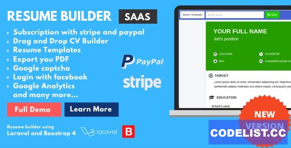 ResumeFaGo v1.2 - Saas Resume and CV buider - nulled