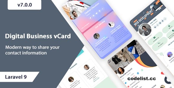 VCard SaaS v7.6.0 - Digital Business Card Builder SaaS - Laravel VCard Saas