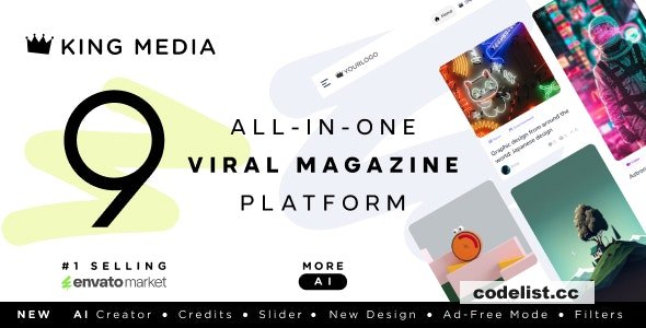 King Media v9.1 - Viral News Video Magazine - nulled